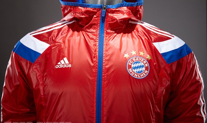 Bayern Munich 2014/15 Home Anthem Track Top Jacket Windbreaker Red - Click Image to Close